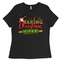 Black Baking Christmas cheer Ladies Tee - NancyCooperArtShop