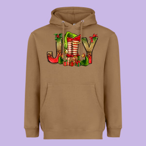 Joy Christmas With Elf Bbs Heavyweight Hoodie Designed By Bundleandbundleshop