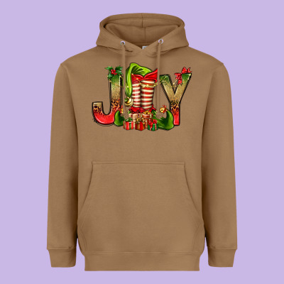 Joy Christmas With Elf Bbs Heavyweight Hoodie Designed By Bundleandbundleshop