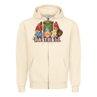 Sandshell Baseball gnomies Zipper Hoodie - HowdyJamesFarm