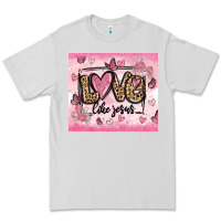 Dove Grey love like jesus Premium Tee - MaliasSmallBusiness