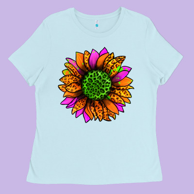 Halloween Sunflower Ladies Tee Designed By Jasminsmagicworld