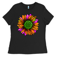 Black halloween sunflower Ladies Tee - Jasminsmagicworld