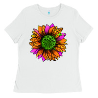 White halloween sunflower Ladies Tee - Jasminsmagicworld