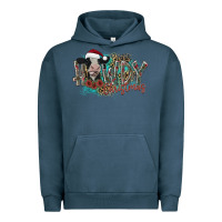 Pigment Midnight Navy howdy christmas Urban Hoodie - CowhideDigitalArt