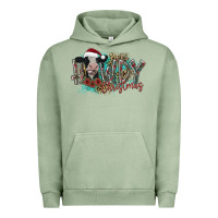 Pigment Oil Green howdy christmas Urban Hoodie - CowhideDigitalArt
