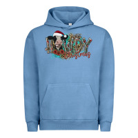 Pigment Pebble Blue howdy christmas Urban Hoodie - CowhideDigitalArt