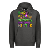 Charcoal Heather throw me something mister mardi gras olivia Premium Hoodie - OliviaCreatesArt
