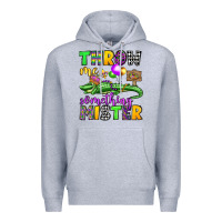 Heather Grey throw me something mister mardi gras olivia Premium Hoodie - OliviaCreatesArt
