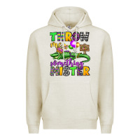 Oatmeal Heather throw me something mister mardi gras olivia Premium Hoodie - OliviaCreatesArt