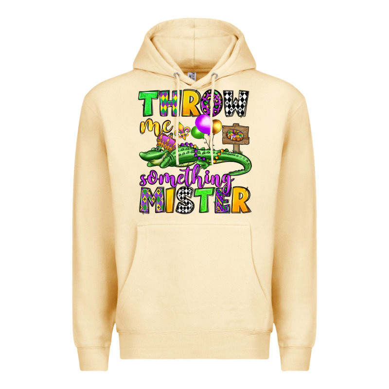 Throw Me Something Mister Mardi Gras Olivia Premium Hoodie by OliviaCreatesArt | Teevron