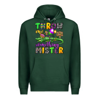 Sports Green throw me something mister mardi gras olivia Premium Hoodie - OliviaCreatesArt