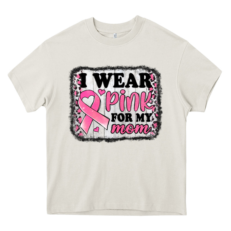 I Wear Pink For My Mom Breast Cancer Awareness Heavy Core Tee by Jasminsmagicworld | Teevron