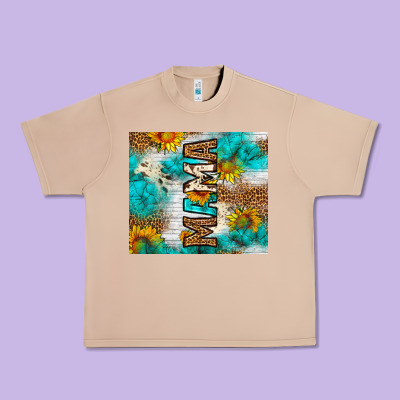 Mama Leopard Sunflower Urban Heavy Tee Designed By Lillyallendesigns