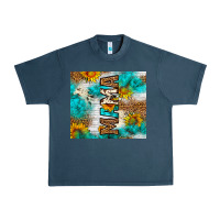 Midnight Navy mama leopard sunflower Urban Heavy Tee - LillyAllenDesigns