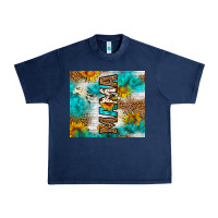 Navy mama leopard sunflower Urban Heavy Tee - LillyAllenDesigns