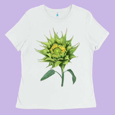 Sun Fill Green Green Sunflower Ladies Tee Designed By Lillyallendesigns