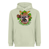 Matcha St. Patrick's Day cow Heavyweight Hoodie - FaDigitalArtStudio