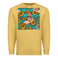 Antique Gold hand cream nail polish remover and sunflowers with leopard and glitter Premium Sweatshirt - BundleAndBundleShop