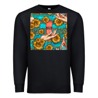 Black hand cream nail polish remover and sunflowers with leopard and glitter Premium Sweatshirt - BundleAndBundleShop