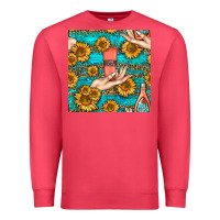 Cardinal hand cream nail polish remover and sunflowers with leopard and glitter Premium Sweatshirt - BundleAndBundleShop