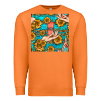 Carrot hand cream nail polish remover and sunflowers with leopard and glitter Premium Sweatshirt - BundleAndBundleShop