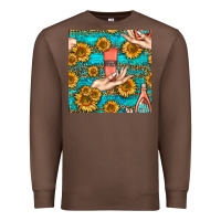 Chestnut hand cream nail polish remover and sunflowers with leopard and glitter Premium Sweatshirt - BundleAndBundleShop