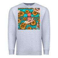 Heather Grey hand cream nail polish remover and sunflowers with leopard and glitter Premium Sweatshirt - BundleAndBundleShop