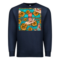 Navy hand cream nail polish remover and sunflowers with leopard and glitter Premium Sweatshirt - BundleAndBundleShop