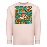 Pale Pink hand cream nail polish remover and sunflowers with leopard and glitter Premium Sweatshirt - BundleAndBundleShop