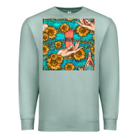 Seafoam hand cream nail polish remover and sunflowers with leopard and glitter Premium Sweatshirt - BundleAndBundleShop