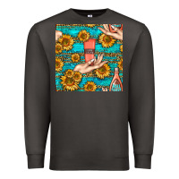 Smoke hand cream nail polish remover and sunflowers with leopard and glitter Premium Sweatshirt - BundleAndBundleShop