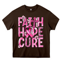 Chocolate Brown faith hope cure cancer Heavy Core Tee - NancyCooperArtShop