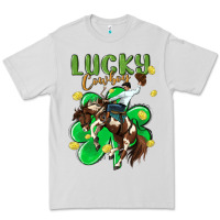 Dove Grey lucky cowboy Premium Tee - MaliasSmallBusiness