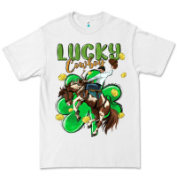 White lucky cowboy Premium Tee - MaliasSmallBusiness