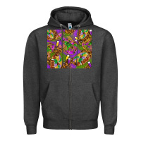 Charcoal Heather Mardi Gras with crabs tumbler Zipper Hoodie - HowdyJamesFarm