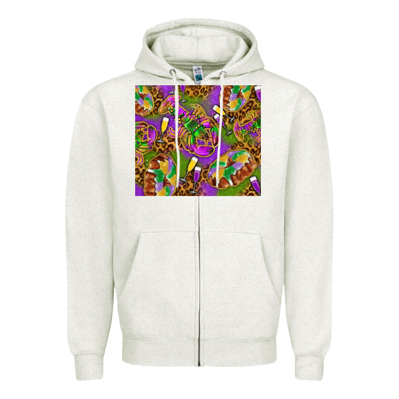 Mardi Gras With Crabs Tumbler Zipper Hoodie by HowdyJamesFarm | Teevron