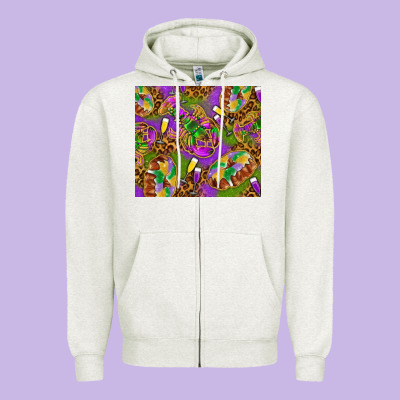 Mardi Gras With Crabs Tumbler Zipper Hoodie Designed By Howdyjamesfarm