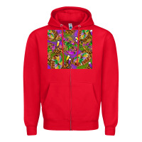 Red Mardi Gras with crabs tumbler Zipper Hoodie - HowdyJamesFarm