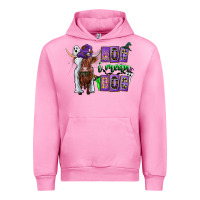 Fuchsia Pink Moo I Mean Boo Urban Hoodie - CowhideDigitalArt