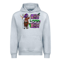 Heather Grey Moo I Mean Boo Urban Hoodie - CowhideDigitalArt