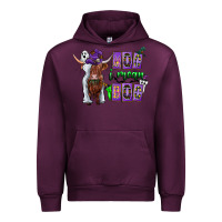 Mauve Wine Moo I Mean Boo Urban Hoodie - CowhideDigitalArt