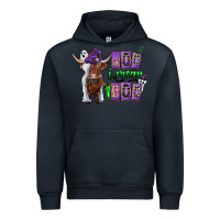 Navy Moo I Mean Boo Urban Hoodie - CowhideDigitalArt