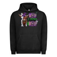 Pigment Black Moo I Mean Boo Urban Hoodie - CowhideDigitalArt