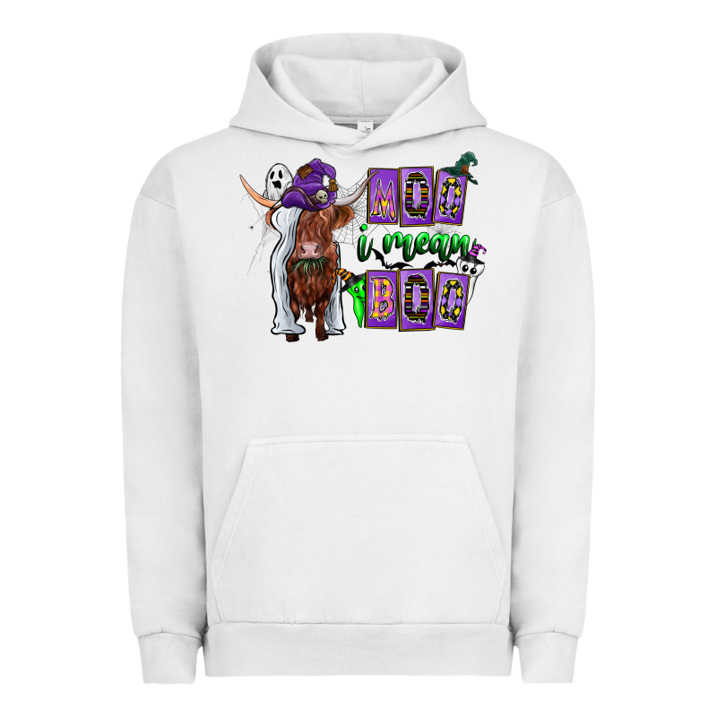 Moo I Mean Boo Urban Hoodie by CowhideDigitalArt | Teevron