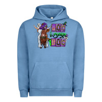 Pigment Pebble Blue Moo I Mean Boo Urban Hoodie - CowhideDigitalArt
