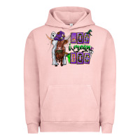Pigment Salmon Moo I Mean Boo Urban Hoodie - CowhideDigitalArt