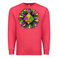 Cardinal Mardi Gras Sunflower Premium Sweatshirt - BundleAndBundleShop