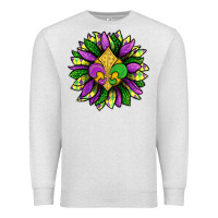 Oatmeal Heather Mardi Gras Sunflower Premium Sweatshirt - BundleAndBundleShop