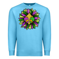 Ocean Blue Mardi Gras Sunflower Premium Sweatshirt - BundleAndBundleShop